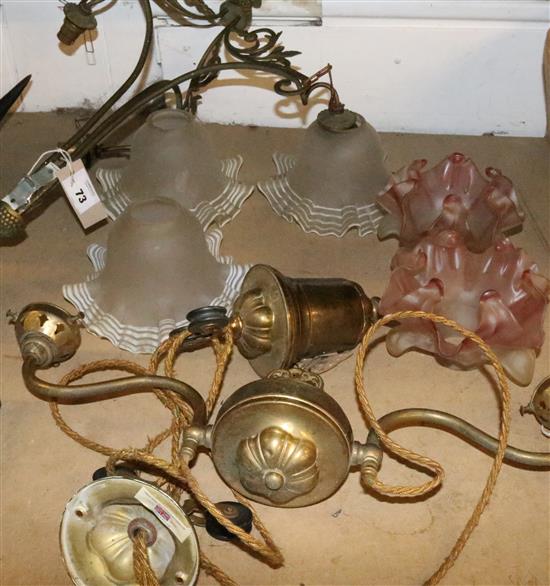 Brass rise and fall light(-)